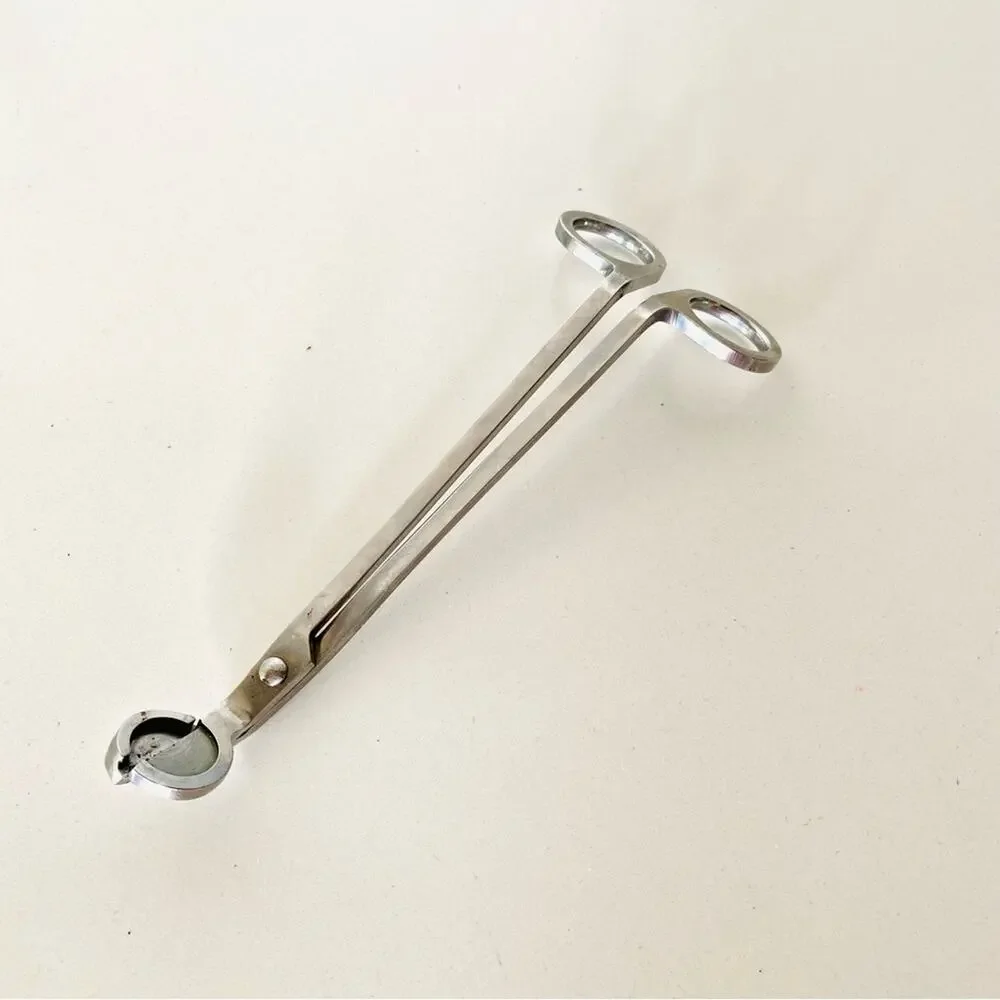 ANTHROPOLOGIE Stainless Steel Silver Grey Wick Trimmer Candle Care Scissors